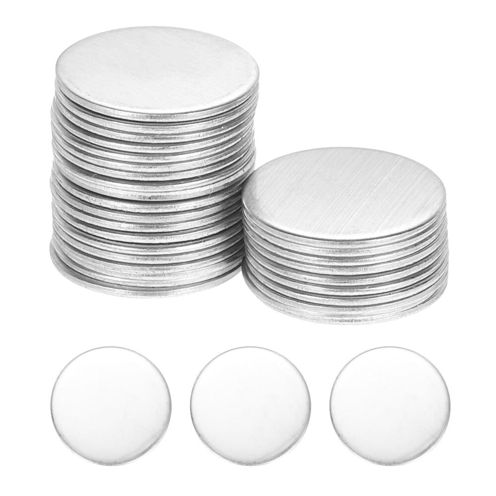 6547 100Pcs Stainless Steel Disc Blank Stamping Tag Engraved Stainless